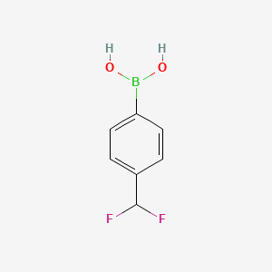 Chemical structure of (4-(Difluoromethyl)phenyl)boronic acid