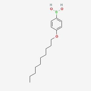 Chemical structure of (4-(Decyloxy)phenyl)boronic acid