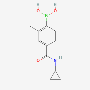 Chemical structure of (4-(Cyclopropylcarbamoyl)-2-methylphenyl)boronic acid