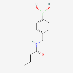 Chemical structure of (4-(butyramidomethyl)phenyl)boronic acid