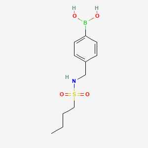 Chemical structure of (4-(butylsulfonamidomethyl)phenyl)boronic acid