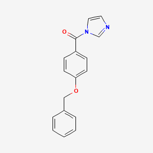 Chemical structure of (4-(benzyloxy)phenyl)(1H-imidazol-1-yl)methanone