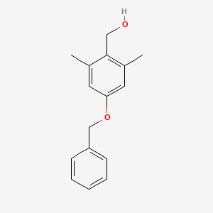 Chemical structure of (4-(benzyloxy)-2,6-dimethylphenyl)methanol