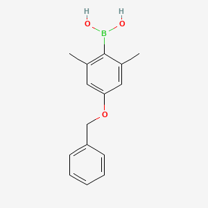 Chemical structure of (4-(Benzyloxy)-2,6-dimethylphenyl)boronic acid