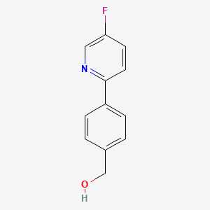 Chemical structure of (4-(5-Fluoropyridin-2-yl)phenyl)methanol