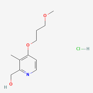 Chemical structure of (4-(3-Methoxypropoxy)-3-methylpyridin-2-yl)methanol hydrochloride