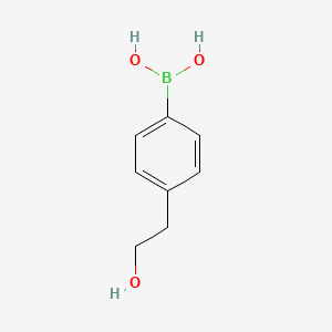 Chemical structure of 4-(2-Hydroxyethyl)phenylboronic acid