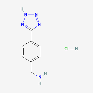 Chemical structure of (4-(2H-Tetrazol-5-yl)phenyl)methanamine hydrochloride