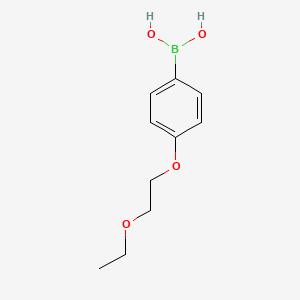 Chemical structure of (4-(2-Ethoxyethoxy)phenyl)boronic acid