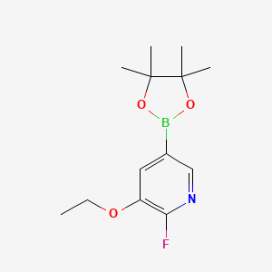 Chemical structure of (4-(2-(Cyclopentylamino)ethoxy)-3-fluorophenyl)boronic acid