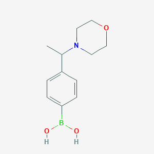 Chemical structure of (4-(1-Morpholinoethyl)phenyl)boronic acid
