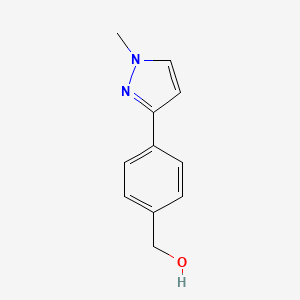Chemical structure of (4-(1-Methyl-1H-pyrazol-3-yl)phenyl)methanol