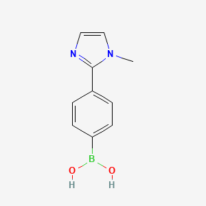 Chemical structure of (4-(1-Methyl-1H-imidazol-2-yl)phenyl)boronic acid