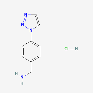 Chemical structure of (4-(1H-1,2,3-Triazol-1-YL)phenyl)methanamine hcl