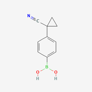 Chemical structure of (4-(1-Cyanocyclopropyl)phenyl)boronic acid