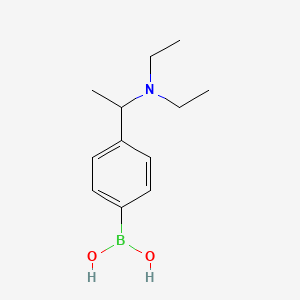 Chemical structure of (4-(1-(Diethylamino)ethyl)phenyl)boronic acid
