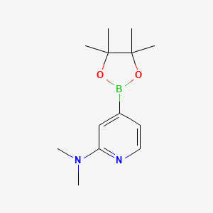 Chemical structure of (4-(1-(4-Methylpiperazin-1-yl)ethyl)phenyl)boronic acid
