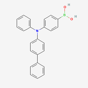 Chemical structure of (4-([1,1'-Biphenyl]-4-yl(phenyl)amino)phenyl)boronic acid