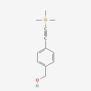 Chemical structure of 4-(Trimethylsilylethynyl)benzyl alcohol
