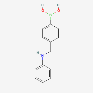 Chemical structure of (4-((Phenylamino)methyl)phenyl)boronic acid