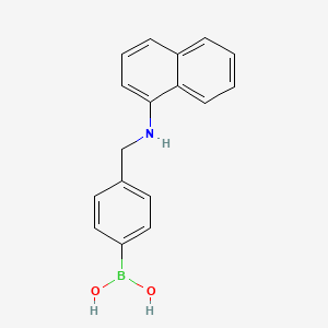 Chemical structure of (4-((naphthalen-1-ylamino)methyl)phenyl)boronic acid