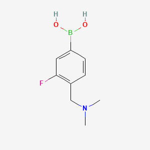 Chemical structure of 4-((Dimethylamino)methyl)-3-fluorophenylboronic acid