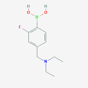 Chemical structure of (4-((Diethylamino)methyl)-2-fluorophenyl)boronic acid