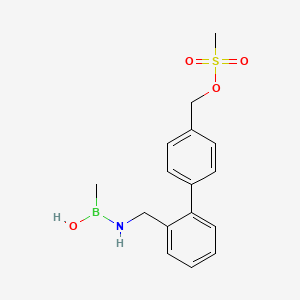 Chemical structure of (4-((4-Methylpiperidin-1-yl)sulfonyl) naphthalen-1-yl)boronic acid