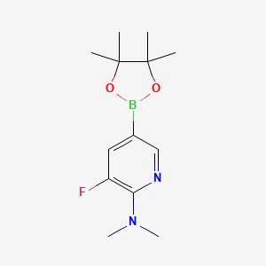 Chemical structure of (4-((4-Ethylpiperazin-1-yl)methyl) -2-fluorophenyl)boronic acid
