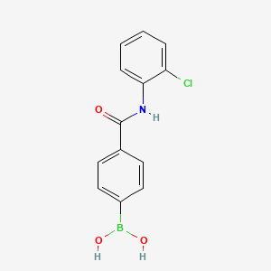 Chemical structure of (4-((2-Chlorophenyl)carbamoyl)phenyl)boronic acid
