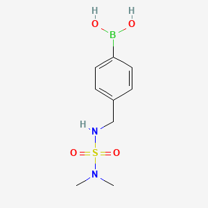 Chemical structure of (4-(((N,N-dimethylsulfamoyl)amino)methyl)phenyl)boronic acid