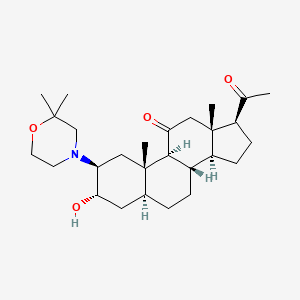 Chemical structure of (3β,5α,6α,16β)-8,14-didehydrocevane-3,6,16,20-tetrol