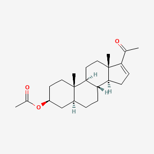 Chemical structure of (3β,5α)-3-(Acetyloxy)pregn-16-en-20-one