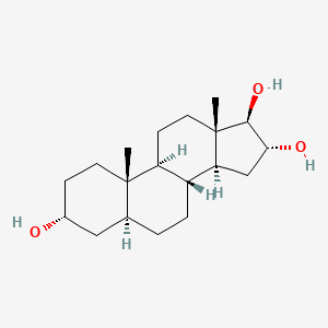 Chemical structure of (3α,5α,16α,17β)-Androstane-3,16,17-triol