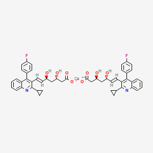 Chemical structure of (3S,5S)-Pitavastatin calcium