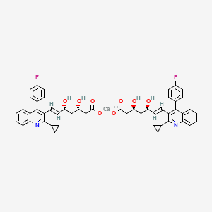 Chemical structure of (3S,5R)-Pitavastatin calcium