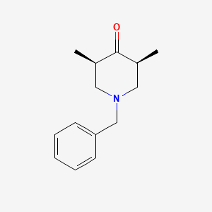 Chemical structure of (3S,5R)-1-Benzyl-3,5-dimethylpiperidin-4-one