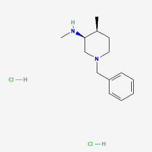 Chemical structure of (3S,4S)-1-benzyl-N,4-dimethylpiperidin-3-amine,dihydrochloride