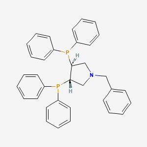 Chemical structure of (3S,4S)-1-Benzyl-3,4-bis(diphenylphosphanyl)pyrrolidine