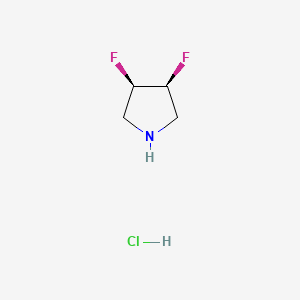 Chemical structure of cis-3,4-Difluoropyrrolidine hydrochloride
