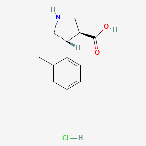 Chemical structure of (3S,4R)-4-(o-tolyl)Pyrrolidine-3-carboxylic acid hydrochloride