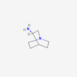 Chemical structure of (3S)-Aminoquinuclidine-D1 Dihydrochloride