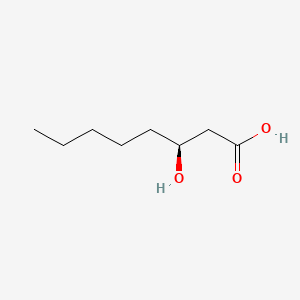 Chemical structure of (3S)-3-Hydroxyoctanoic acid