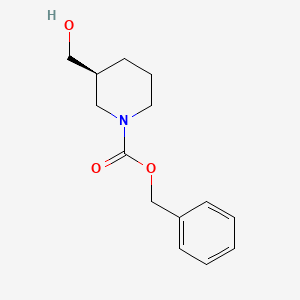 Chemical structure of benzyl (3S)-3-(hydroxymethyl)piperidine-1-carboxylate