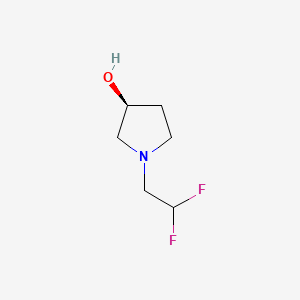 Chemical structure of (3S)-1-(2,2-Difluoroethyl)pyrrolidin-3-ol