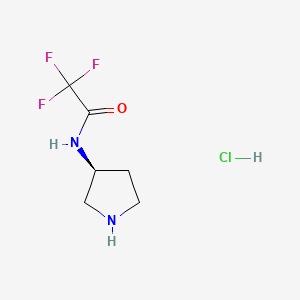 Chemical structure of (3S)-(-)-3-(Trifluoroacetamido)pyrrolidine Hydrochloride