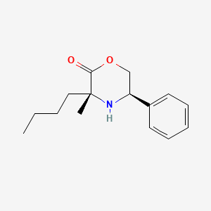 Chemical structure of (3R,5R)-3-Butyl-3-methyl-5-phenylmorpholin-2-one