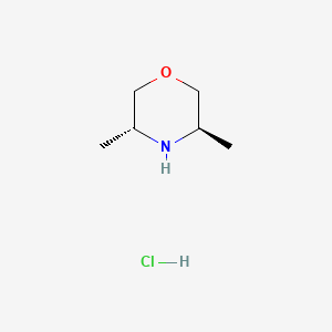 Chemical structure of (3R,5R)-3,5-Dimethylmorpholine hydrochloride