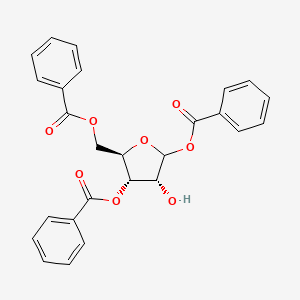 Chemical structure of 1,3,5-Tri-o-benzoyl-d-ribofuranose