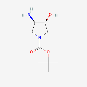 Chemical structure of (3R,4R)-3-Amino-1-Boc-4-hydroxypyrrolidine